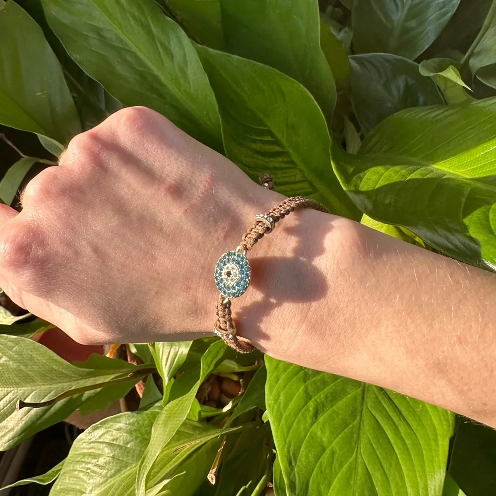 Fully Adjustable Evil Eye Bracelet